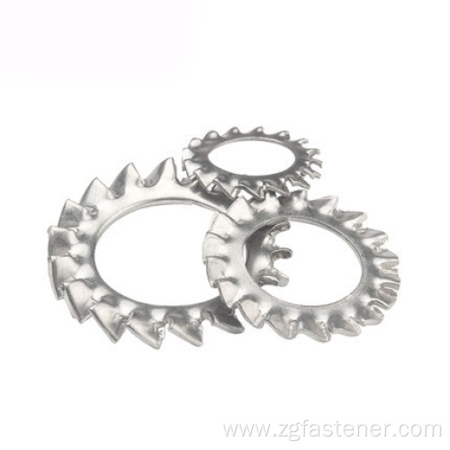 Stainless steel Serrated Lock Washers External Teeth